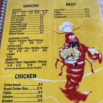 The Krazy Lobster - Menu - Seafood Near Me - Mahahual, ROO The Krazy Lobster - Menu - Seafood Near Me - Mahahual, ROO