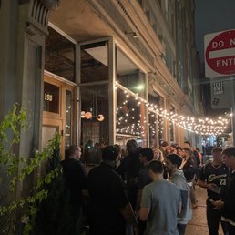 Line outside around 11pm