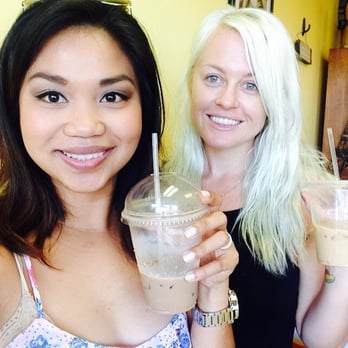 Kalia Cafe - My really good friend Tawny and I enjoying some ice coffee from cafe la plague!! - Coffee & Tea Near Me - Kihei, Hawaii