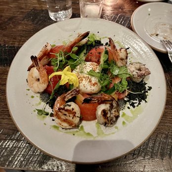 The Osprey - Gorgeous Heirloom Tomato salad with rich textures - Australian Near Me - Brooklyn, New York