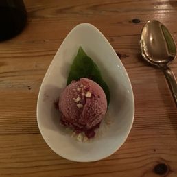 Sorbet palate cleanser with pop rocks! Sorbet palate cleanser with pop rocks!