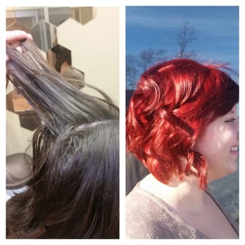 Vagabond Salon - Extreme color correction using Olaplex. Hair is left healthier after coloring than before! - Hair Salons Near Me - Cincinnati, Ohio Vagabond Salon - Extreme color correction using Olaplex. Hair is left healthier after coloring than before! - Hair Salons Near Me - Cincinnati, Ohio