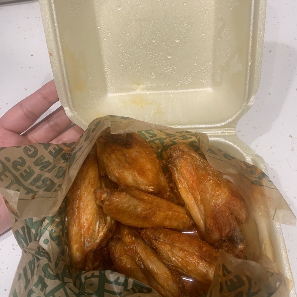 Wingstop - Dry wings. Don't let the bottom fool you, it's mostly water from it sitting out. - Chicken Wings Near Me - Lake Forest, California Wingstop - Dry wings. Don't let the bottom fool you, it's mostly water from it sitting out. - Chicken Wings Near Me - Lake Forest, California