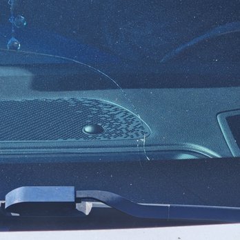 Quality Auto Glass - Crack from hood that curved up and across - Auto Glass Services Near Me - Sacramento, California