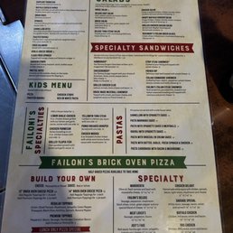 Apps and food menu Apps and food menu