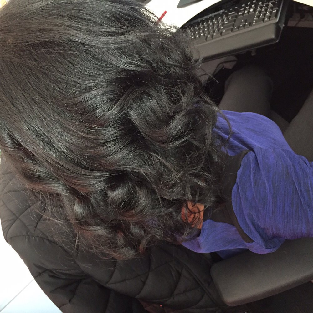 Exquisite Edge - Curls 5 days later after I let them fall a bit - Hair Stylists Near Me - Colonia, New Jersey