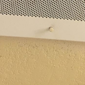 Holiday Inn Express & Suites Austin - Visible mildew that could have contributed to the muggy moldy smell throughout our room - Hotels Near Me - Austin, Texas