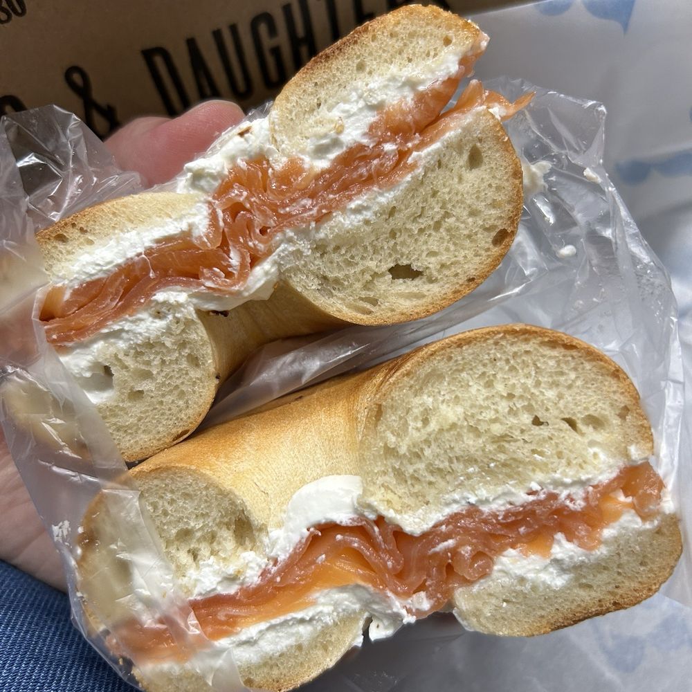 Russ & Daughters - Lox and cream cheese on a bagel - Bagels Near Me - New York, New York
