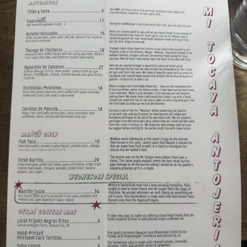 Mi Tocaya Antojeria - Menu - Mexican Near Me - Chicago, Illinois Mi Tocaya Antojeria - Menu - Mexican Near Me - Chicago, Illinois