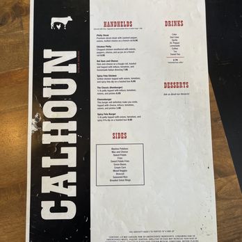 Calhoun Steak House - Menu 2 - Seafood Near Me - Jacksonville, Alabama