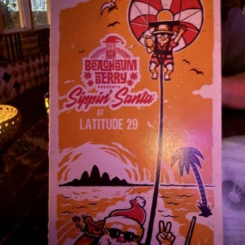 Beachbum Berry's Latitude 29 - Sippin Santa Menu - Hawaiian Near Me - New Orleans, Louisiana