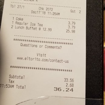 El Torito - Lunch buffet for 2 price. My opinion is that it's not worth the overall price - Mexican Near Me - San Bernardino, California