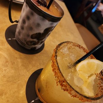 Moonshine Grill - Bourbon slush in the back. Lantana in the front - Southern Near Me - Austin, Texas