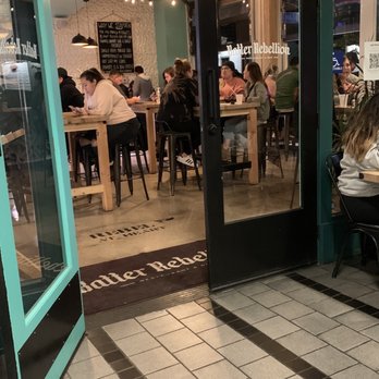 Batter Rebellion - Cham board sign and "indoor" tables - Bars Near Me - Redlands, California
