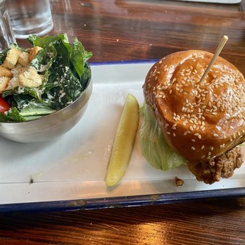 Brick Store Pub - Brick-fil-a and Caesar side salad - Pubs Near Me - Decatur, Georgia