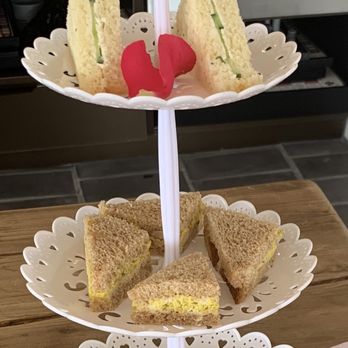 Babe’s Tea Room - Turmeric Curry Chicken Salad & English Cucumber with Chive Cream  Cheese - Tea Rooms Near Me - Denver, Colorado