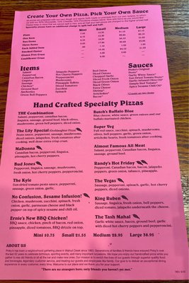 Menu photo 3 Pinky's Pizza & Pub Walnut Creek, CA