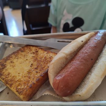 Wagon Wheel BBQ - Hot dog with corn bread for the kiddo - Barbeque Near Me - Mountain View, California Wagon Wheel BBQ - Hot dog with corn bread for the kiddo - Barbeque Near Me - Mountain View, California