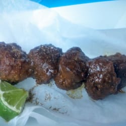 Tuk Tuk Sri Lankan Bites - Meatball Curry Skewers - my rythmn right here......