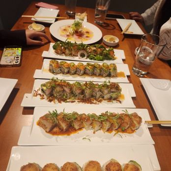 Zen Toro Restaurant - yellowtail chili crudo, screaming yellowtail, double g roll, the beauty roll, baked salmon roll, and the eighto roll!! Love it :) - Sushi Bars Near Me - Sherman Oaks, California Zen Toro Restaurant - yellowtail chili crudo, screaming yellowtail, double g roll, the beauty roll, baked salmon roll, and the eighto roll!! Love it :) - Sushi Bars Near Me - Sherman Oaks, California