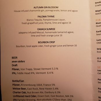Community Table - Cocktail menu - New American Near Me - Washington, Connecticut
