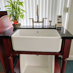 SF International Building Supply - Apron Sink with Bridge Kitchen Faucet