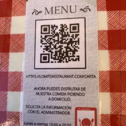 Bar code menu