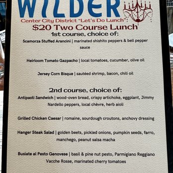 Wilder - Center City District $20.00 2-course lunch menu (Aug 2026) - Pizza Near Me - Philadelphia, Pennsylvania Wilder - Center City District $20.00 2-course lunch menu (Aug 2026) - Pizza Near Me - Philadelphia, Pennsylvania