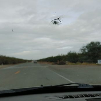 Safelite AutoGlass - So, this was my windshield after a rock hit it out of nowhere. Literally. No cars around lol - Auto Glass Services Near Me - Visalia, California