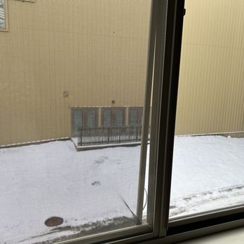 Kalahari Resorts - The view from our room - lovely, right? ‍ Broken screen and awful view - Resorts Near Me - Sandusky, Ohio