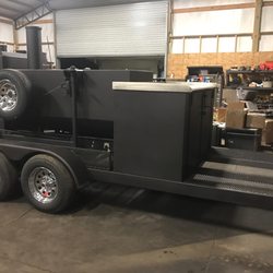 Goin' Deep BBQ - 30x72" stainless steel prep/pig pulling table with integrated grease trough.