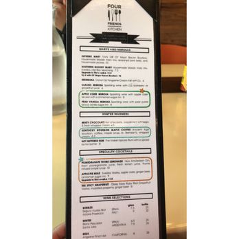 Four Friends Kitchen - Drinks menu - Southern Near Me - Denver, Colorado