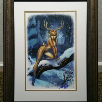 Best Framing - 'Fawn Girl' print by J. Scott Campbell; Framing done by Best Framing! - Framing Near Me - Costa Mesa, California