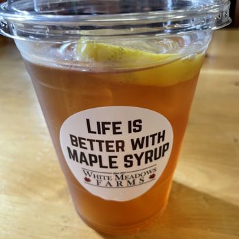White Meadows Farms - Maple iced tea.  Was so good.  Not overly sweet.  Had nice balance with citrus of lemon. - Specialty Food Near Me - St Catharines, Ontario