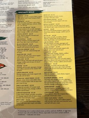 Menu photo 6 Kenzo Thai Sushi Royal Palm Beach, FL