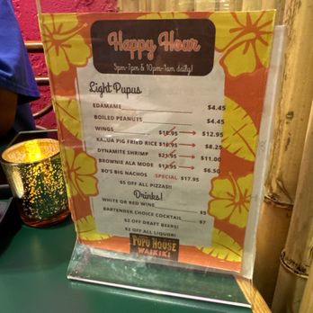 The Pupu House - Happy hour menu - Tiki Bars Near Me - Honolulu, Hawaii The Pupu House - Happy hour menu - Tiki Bars Near Me - Honolulu, Hawaii