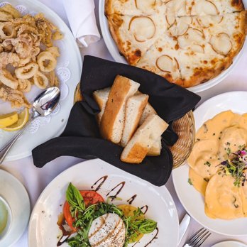 Prego Restaurant - Heirloom Tomato and Burrata, Calamari Fritto, Bianca Pizza, Lobster Ravioli Food IG: @nomswithsabs - Italian Near Me - Tustin, California Prego Restaurant - Heirloom Tomato and Burrata, Calamari Fritto, Bianca Pizza, Lobster Ravioli Food IG: @nomswithsabs - Italian Near Me - Tustin, California