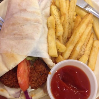 Raya's Lebanese - Falafel Wrap and a side of fries! - Mediterranean Near Me - Cincinnati, Ohio