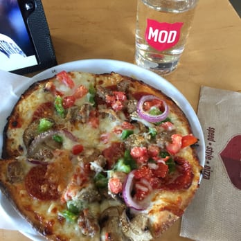 MOD Pizza - My own yummy creation! A build-your-own mini & some wine :) - Pizza Near Me - Vancouver, Washington MOD Pizza - My own yummy creation! A build-your-own mini & some wine :) - Pizza Near Me - Vancouver, Washington