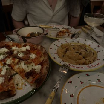 Elvira - Carbonara and Super Arrabbiata Pizza - Italian Near Me - San Diego, California