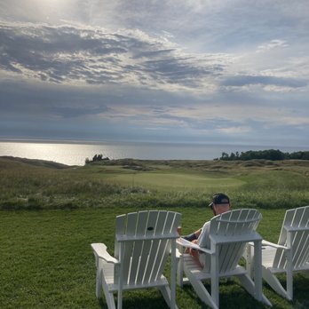 Arcadia Bluffs Dining Room - Adirondack chairs - New American Near Me - Arcadia, Michigan