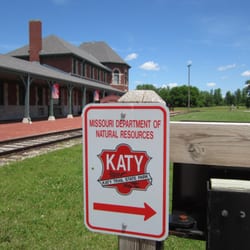Katy Depot - Sign and exterior at one end of the much larger building