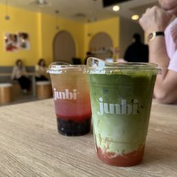 Iced Guava Matcha Latte