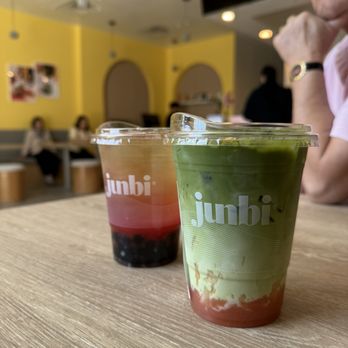 Junbi Matcha & Tea - Chrysanthemum tea and guava matcha - Bubble Tea Near Me - Salt Lake City, Utah