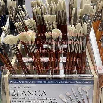 Stuart Art Supply & Nook - Blanca - Synthetic Bristle Brush - Firm Body with a soft tip. Excellent for Oil, Water Miscible Oil and Acrylic Painting - Art Supplies Near Me - Stuart, Florida Stuart Art Supply & Nook - Blanca - Synthetic Bristle Brush - Firm Body with a soft tip. Excellent for Oil, Water Miscible Oil and Acrylic Painting - Art Supplies Near Me - Stuart, Florida
