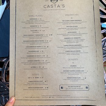 Casta's Rum Bar - Menu - Cuban Near Me - Washington, DC, District of Columbia