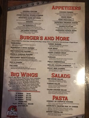 Menu photo 5 Cogburn's Big Wings Gilbert, AZ
