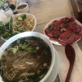 Pho N Mor - Rare steak pho with meat on the side. - Vietnamese Near Me - Alhambra, California