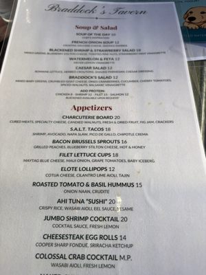Menu photo 2 Braddock's Medford, NJ