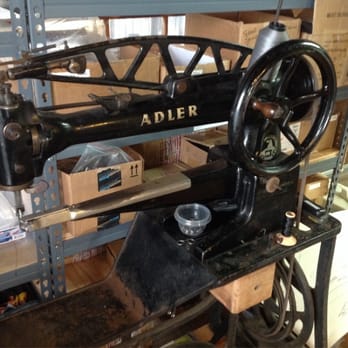 Buckle and Hide Leather - Good old american manufacturing! They still use this sewing machine to sew patches! - Leather Goods Near Me - Smyrna, Tennessee Buckle and Hide Leather - Good old american manufacturing! They still use this sewing machine to sew patches! - Leather Goods Near Me - Smyrna, Tennessee